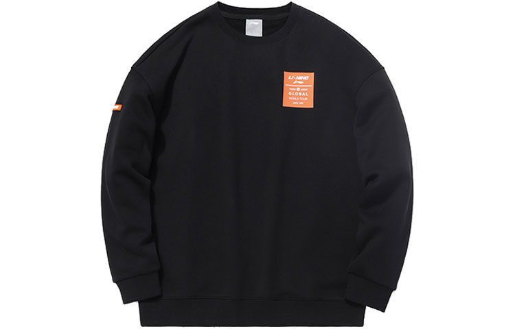 Li-Ning Pullover Crewneck Sweatshirt Unisex Standard Black AWDQ708-11