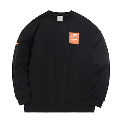Li-Ning Pullover Crewneck Sweatshirt Unisex Standard Black AWDQ708-11