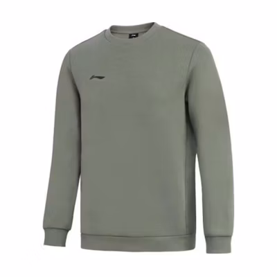 Li-Ning Pullover Fitness Sweatshirt Gray Green Solid Color Series AWDT985-2