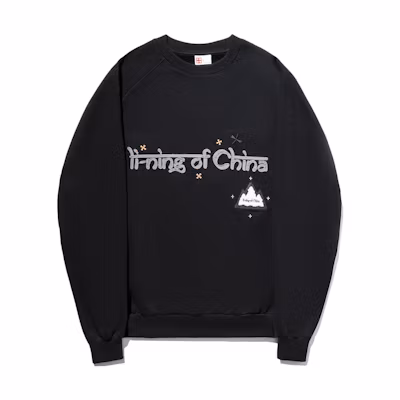 Li-Ning Pullover Fleece Letter Logo Sweatshirt Unisex Black AWDT693-5