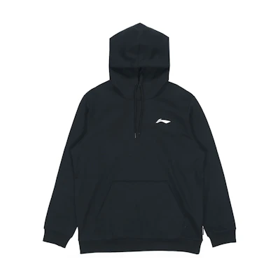 Li-Ning Pullover Fleece Sweatshirt Casual Sportswear Black AWDQB27-1