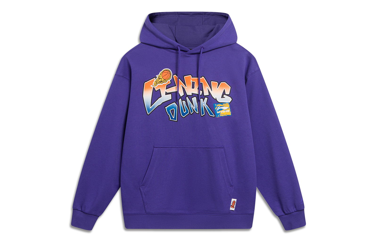 Li-Ning Pullover Hoodie Purple - Casual Long Sleeve with Logo Print AWDT551-2