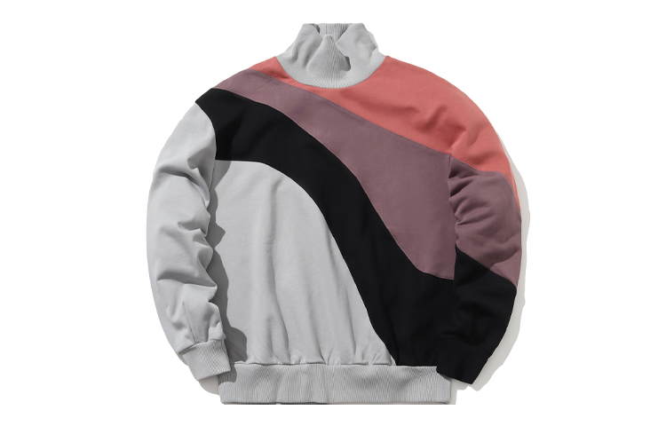 Li-Ning Pullover Loose-Fit Colorblock Sweatshirt Grey AWDP731-1