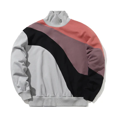 Li-Ning Pullover Loose-Fit Colorblock Sweatshirt Grey AWDP731-1