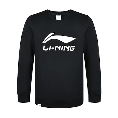 Li-Ning Pullover Sweatshirt Black - Badminton Series Letter Logo AWDR817-2