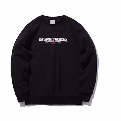 Li-Ning Pullover Sweatshirt Black - Fashion Series with Letter Print AWDPC99-3