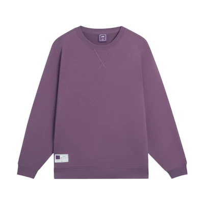Li-Ning Purple Crewneck Sweatshirt - Logo Patch Casual Series AWDSB13-4