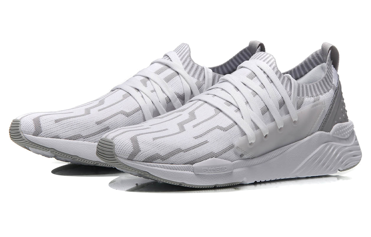Lookbook Li-Ning Qicheng Integrated Knit 'White Grey' AGLN083-2