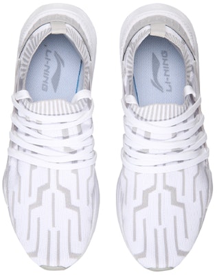 Li-Ning Qicheng Integrated Knit 'White Grey' AGLN083-2 Shop Li-Ning Qicheng Integrated Knit 'White Grey' AGLN083-2