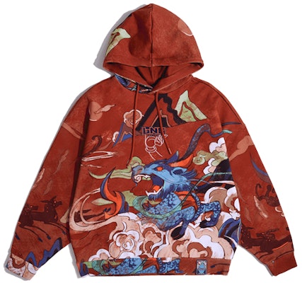 Li-Ning Qilin Cloud Hoodie Washed Pullover Unisex Red-Brown Sweatshirt AWDQ403-1 Order Li-Ning Qilin Cloud Hoodie Washed Pullover Unisex Red-Brown Sweatshirt AWDQ403-1