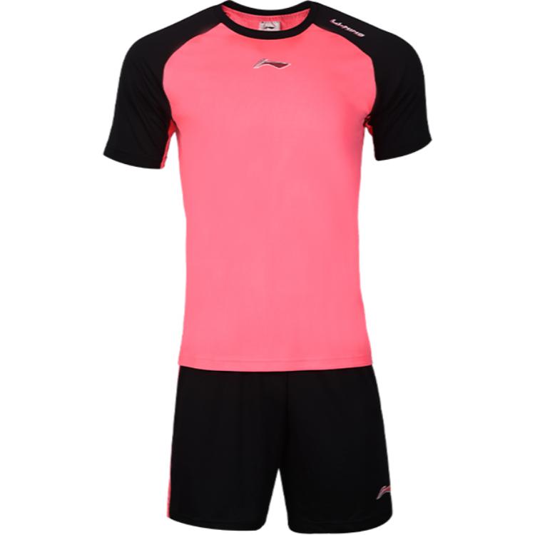 Li-Ning Quick-Dry Breathable Soccer Set Fluorescent Pink/Black YATU043-3