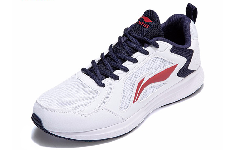 Lookbook Li-Ning Rebound Schokabsorberende Hardloopschoen ''Wit Blauw Rood'' ARBQ039-4