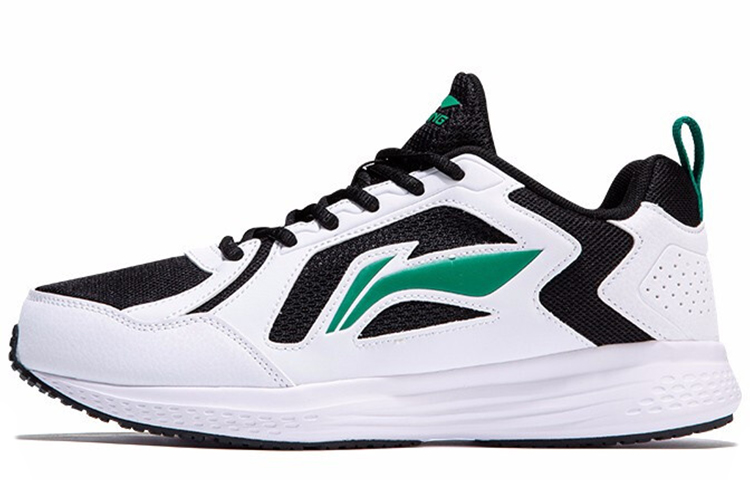 Li-Ning Rebound Shock Absorption Running Shoes 'Black White Green' ARBQ039-3