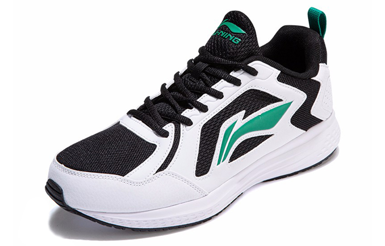 Lookbook Li-Ning Rebound Dempende Hardloopschoenen ''Zwart Wit Groen'' ARBQ039-3