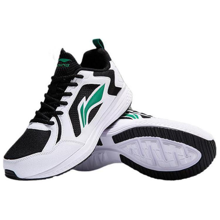 Shop Li-Ning Rebound Dempende Hardloopschoenen ''Zwart Wit Groen'' ARBQ039-3
