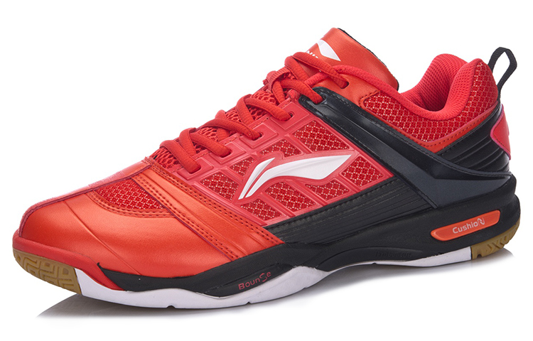 Order Li-Ning Rebound Trainer Low ''Zwart Rood'' AYTM013-2