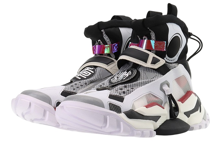 Lookbook Li-Ning Reburn 2.0 High 'Blanco Negro' AGBQ108-4