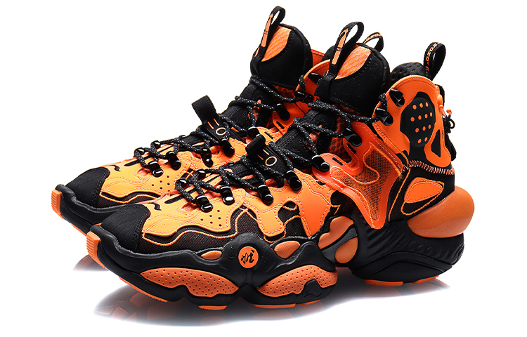 Lookbook 리닝 리번 에이스 미드 '오렌지 블랙' (Li-Ning Reburn Ace Mid 'Orange Black') AGBQ079-2