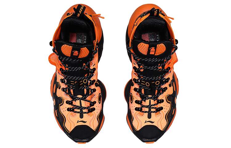 Shop 리닝 리번 에이스 미드 '오렌지 블랙' (Li-Ning Reburn Ace Mid 'Orange Black') AGBQ079-2