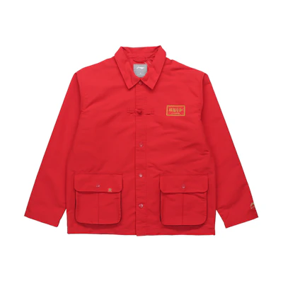 Li-Ning Red Embroidered Long-Sleeve Polo Jacket - Sports Fashion Series AFDR015-2