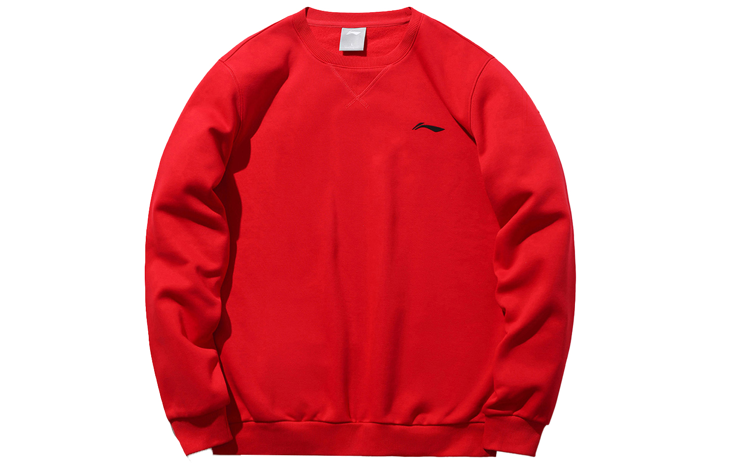 Li-Ning Red Fleece-Lined Pullover Sweatshirt for Sports & Casual Wear AWDPD19-3