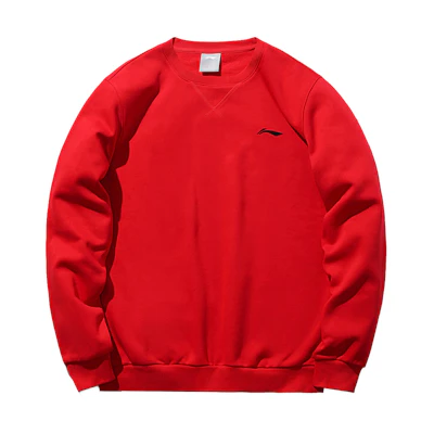 Li-Ning Red Fleece-Lined Pullover Sweatshirt for Sports & Casual Wear AWDPD19-3