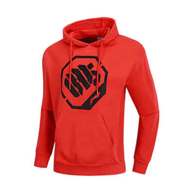 Li-Ning Red Graphic Drawstring Pullover Hoodie AWDP061-3