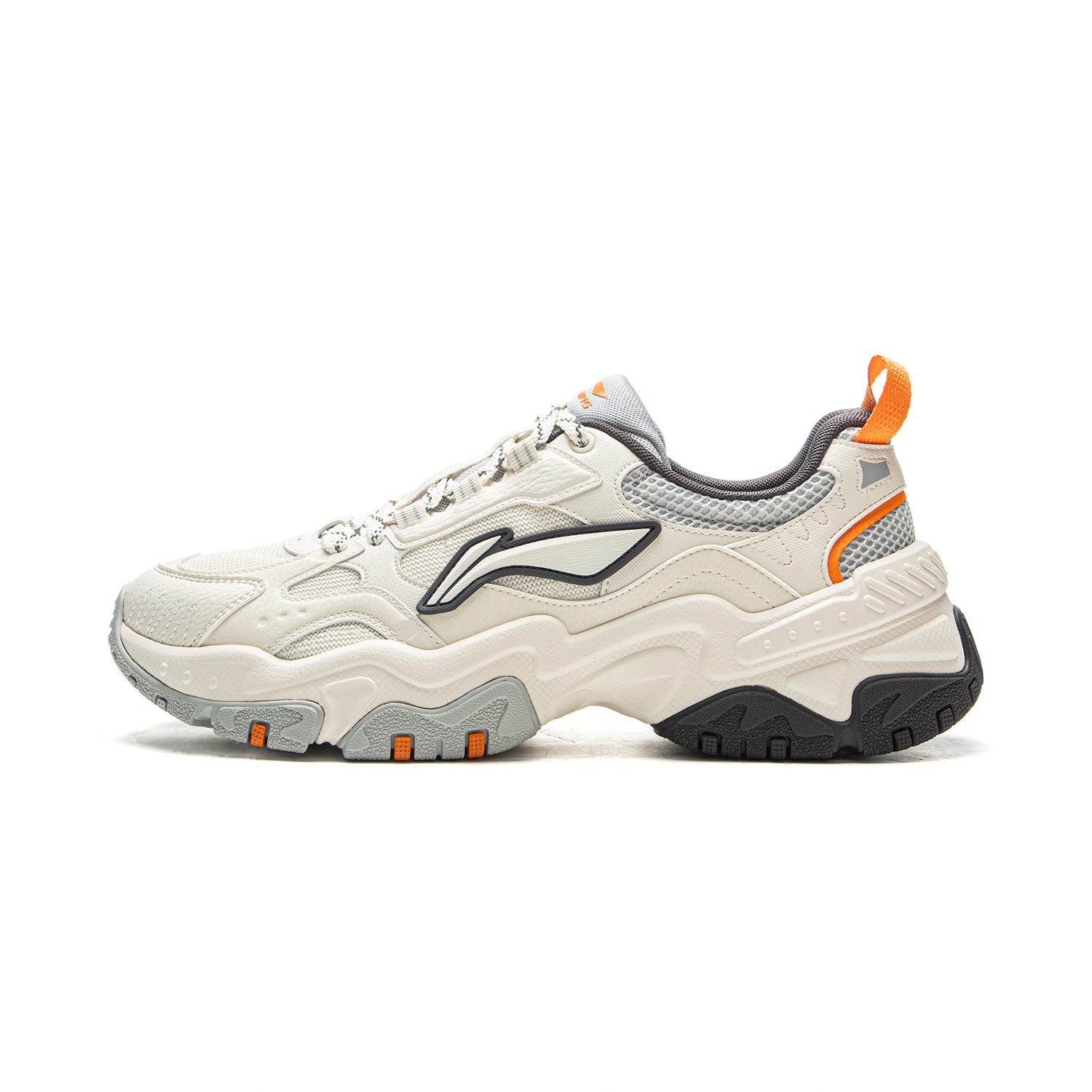 Li-Ning Red Sugar Retro Platform Casual Sneakers White/Gray Shoes AGCV367-1