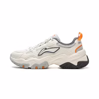 Li-Ning Red Sugar Retro Platform Casual Sneakers White/Gray Shoes AGCV367-1