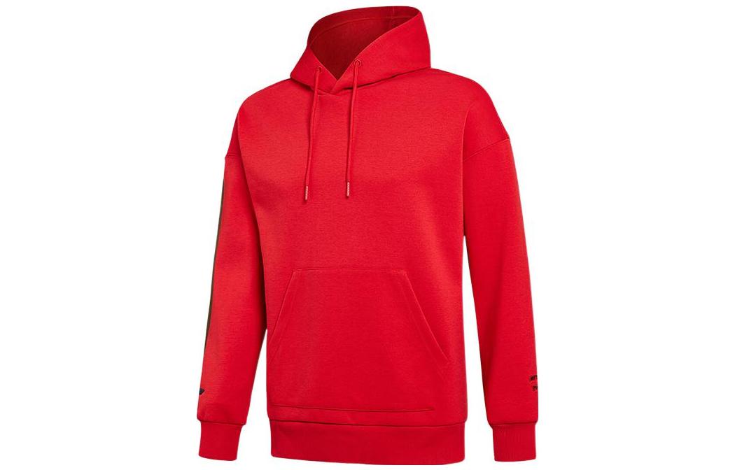 Li-Ning Red Unisex Pullover Solid Letter Print Warm Sweatshirt AWDRD29-3