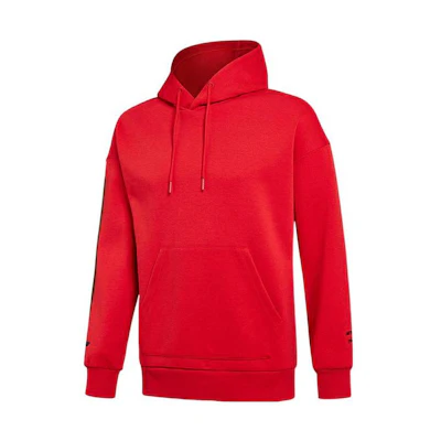 Li-Ning Red Unisex Pullover Solid Letter Print Warm Sweatshirt AWDRD29-3
