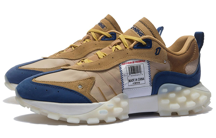 Lookbook 中國李寧 超載 生活休閒鞋 潮流 低幫 運動休閒鞋 男款 藏青藍