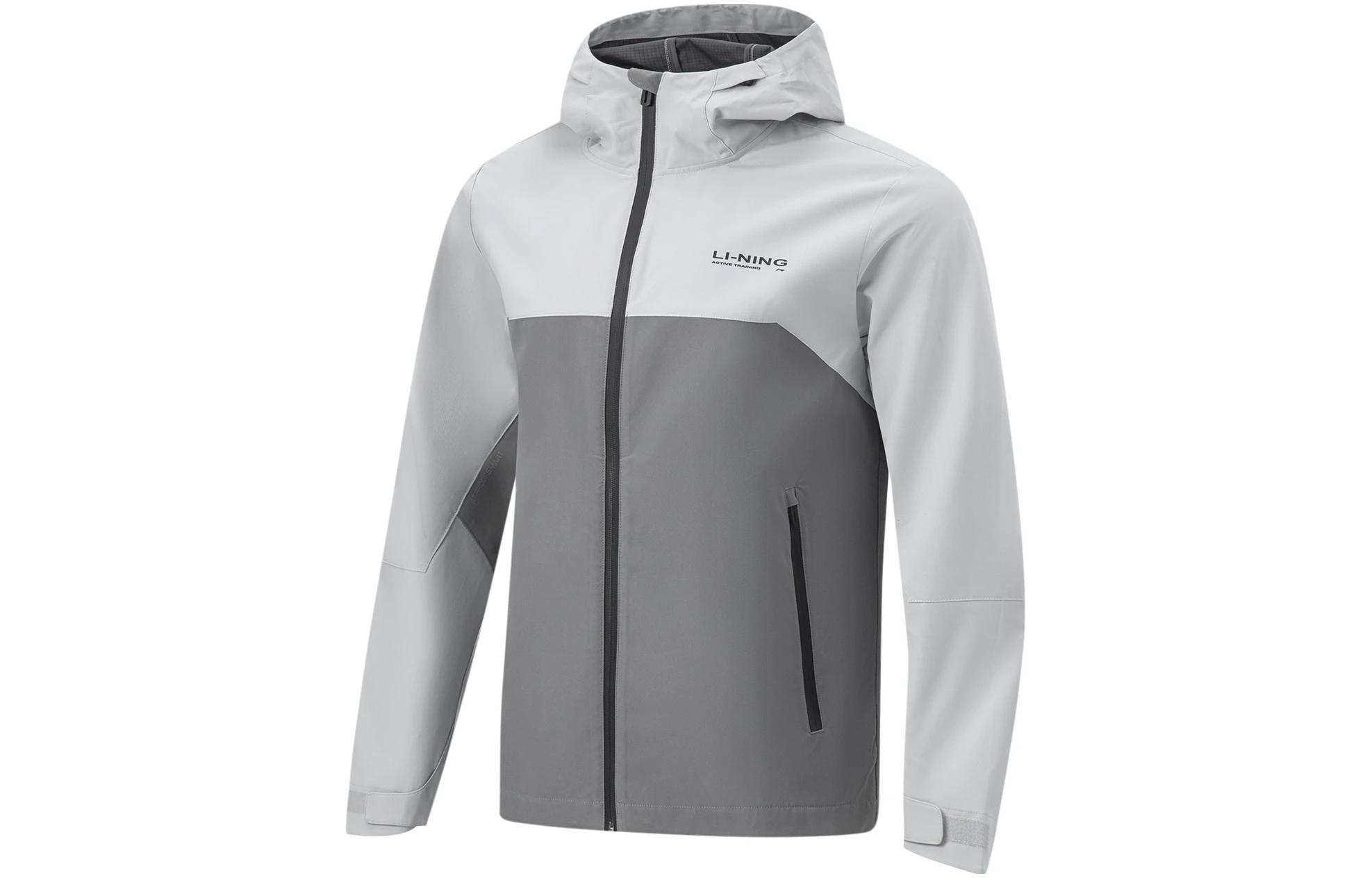 Li-Ning Reflective Fitness Hoodie Jacket Mechanical Gray AFDT843-5