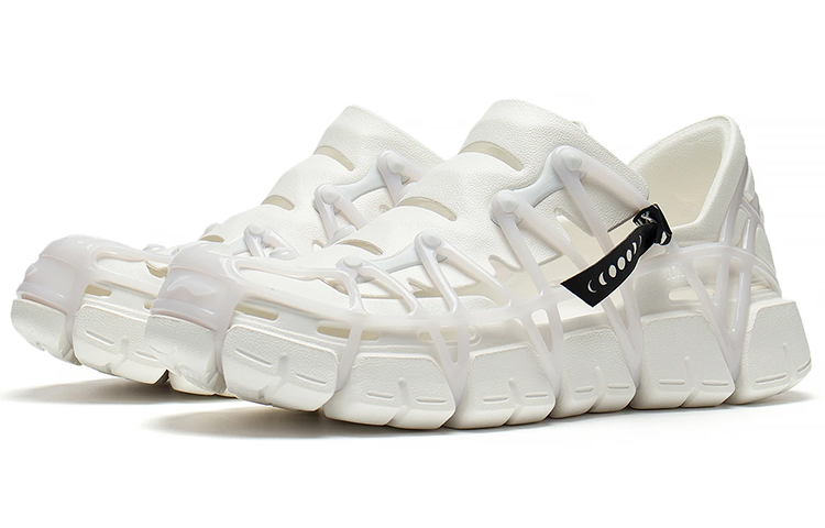 Lookbook Sandales Sport Li-Ning Réfléchissantes Amortissantes ''Blanc Lait'' AZSS011-3