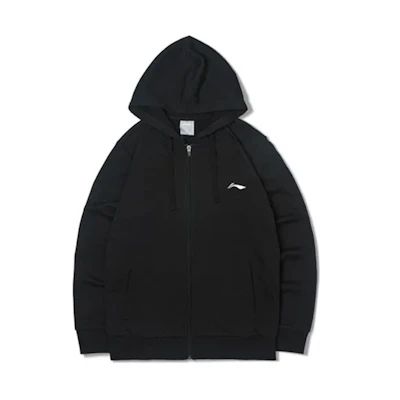 Li-Ning Relaxed Fit Fleece Hoodie Jacket Black Unisex YWDT313-1