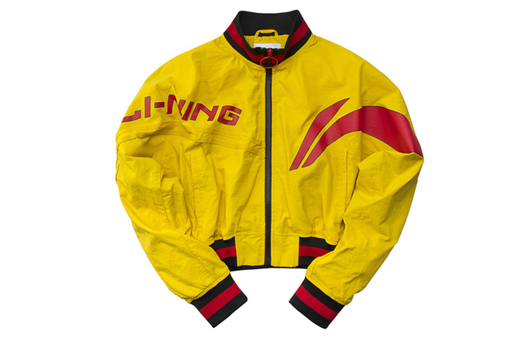 Li-Ning Relaxed Fit Jacket in Pink Butterfly Yellow AJDP028-1