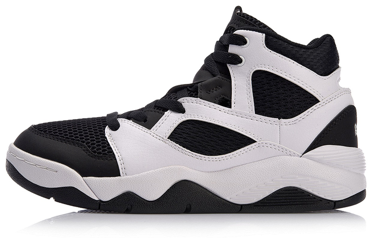 Li-Ning Retro 90 High-Top Basketball Shoes 'Black White' AGBN003-1