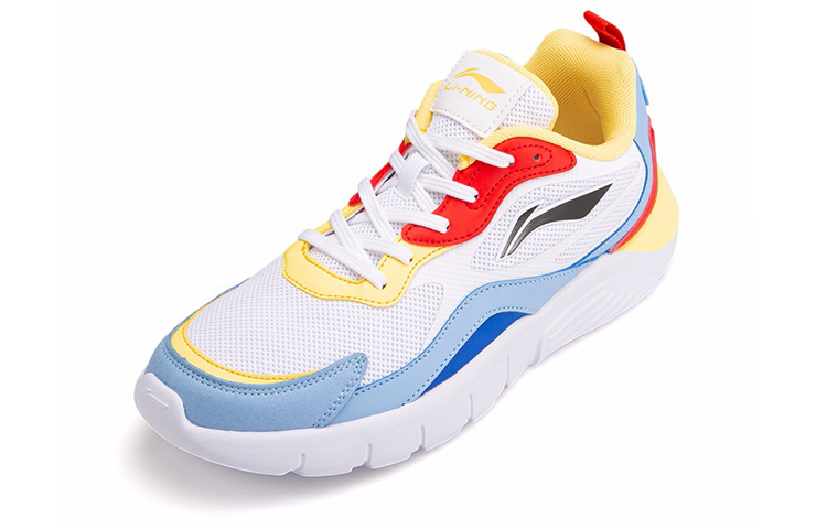 Lookbook 李寧 復古潮流休閒 低幫 跑步鞋 男女同款 白藍