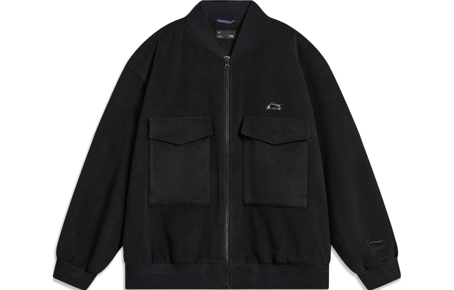Li-Ning Retro Baseball Collar Jacket - Black AFDT889-3