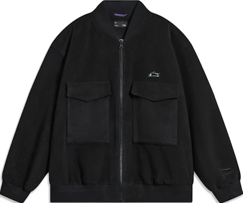 Li-Ning Retro Baseball Collar Jacket - Black AFDT889-3 Buy Li-Ning Retro Baseball Collar Jacket - Black AFDT889-3