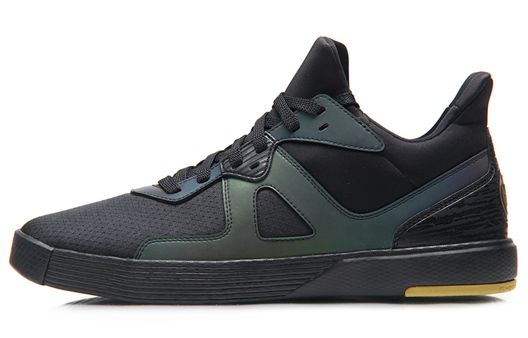 Li-Ning Retro Basketball Mid 'Black Green Yellow' ABCM087-3