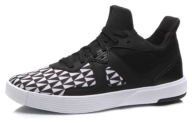 Order Li-Ning Retro Basketball Mid 'Black White Geometric' ABCM087-2