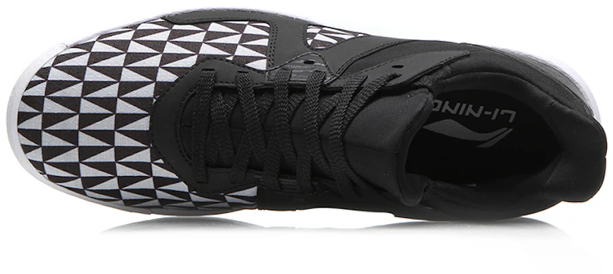 Li-Ning Retro Basketball Mid 'Black White Geometric' ABCM087-2 Lookbook Li-Ning Retro Basketball Mid 'Black White Geometric' ABCM087-2