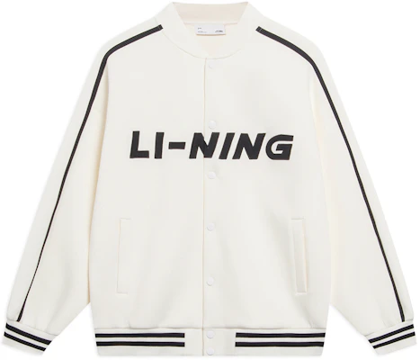 Li-Ning Retro Colorblock Logo Baseball Jacket Unisex Off-White Fall Collection AWDT545-1 Buy Li-Ning Retro Colorblock Logo Baseball Jacket Unisex Off-White Fall Collection AWDT545-1