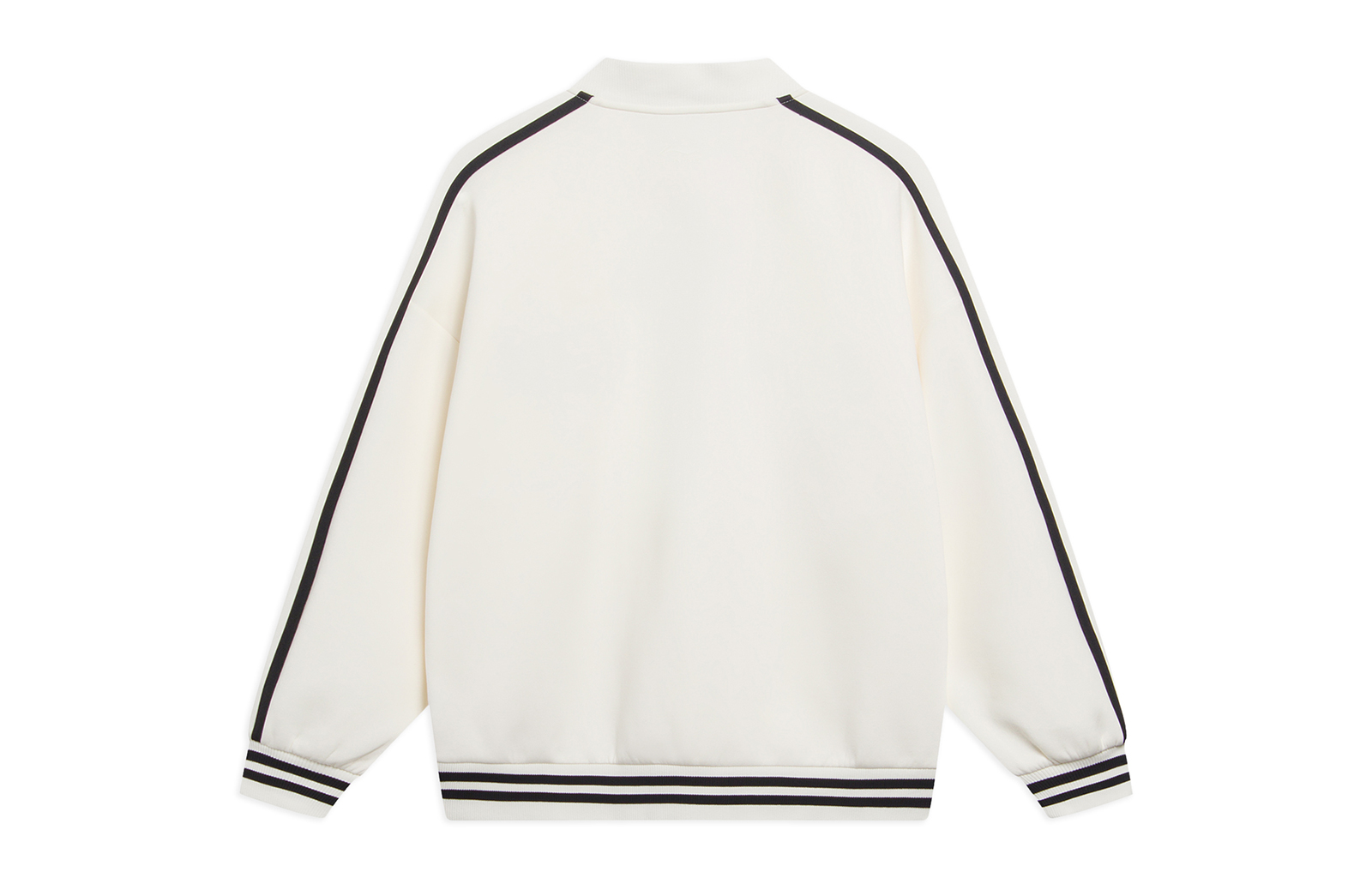 Lookbook Li-Ning Retro Colorblock Logo Baseball Jacket Unisex Off-White Fall Collection AWDT545-1