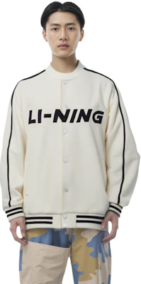 Li-Ning Retro Colorblock Logo Baseball Jacket Unisex Off-White Fall Collection AWDT545-1 Shop Li-Ning Retro Colorblock Logo Baseball Jacket Unisex Off-White Fall Collection AWDT545-1