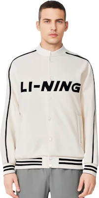 Li-Ning Retro Colorblock Logo Baseball Jacket Unisex Off-White Fall Collection AWDT545-1 Purchase Li-Ning Retro Colorblock Logo Baseball Jacket Unisex Off-White Fall Collection AWDT545-1