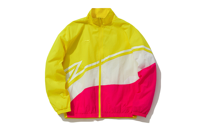 Li-Ning Retro Full-Zip Jacket Unisex - Vibrant Yellow Vintage Style AJDQ036-6