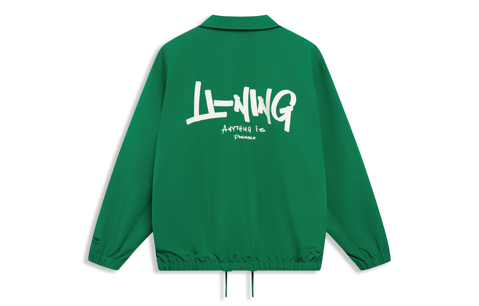 Li-Ning Retro Letter Print Casual Polo Jacket - Cool Pine Green AJDT499-2