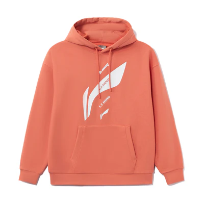 Li-Ning Retro Logo Fleece Pullover Sweatshirt Brick Red Unisex Training Series AWDRD36-8